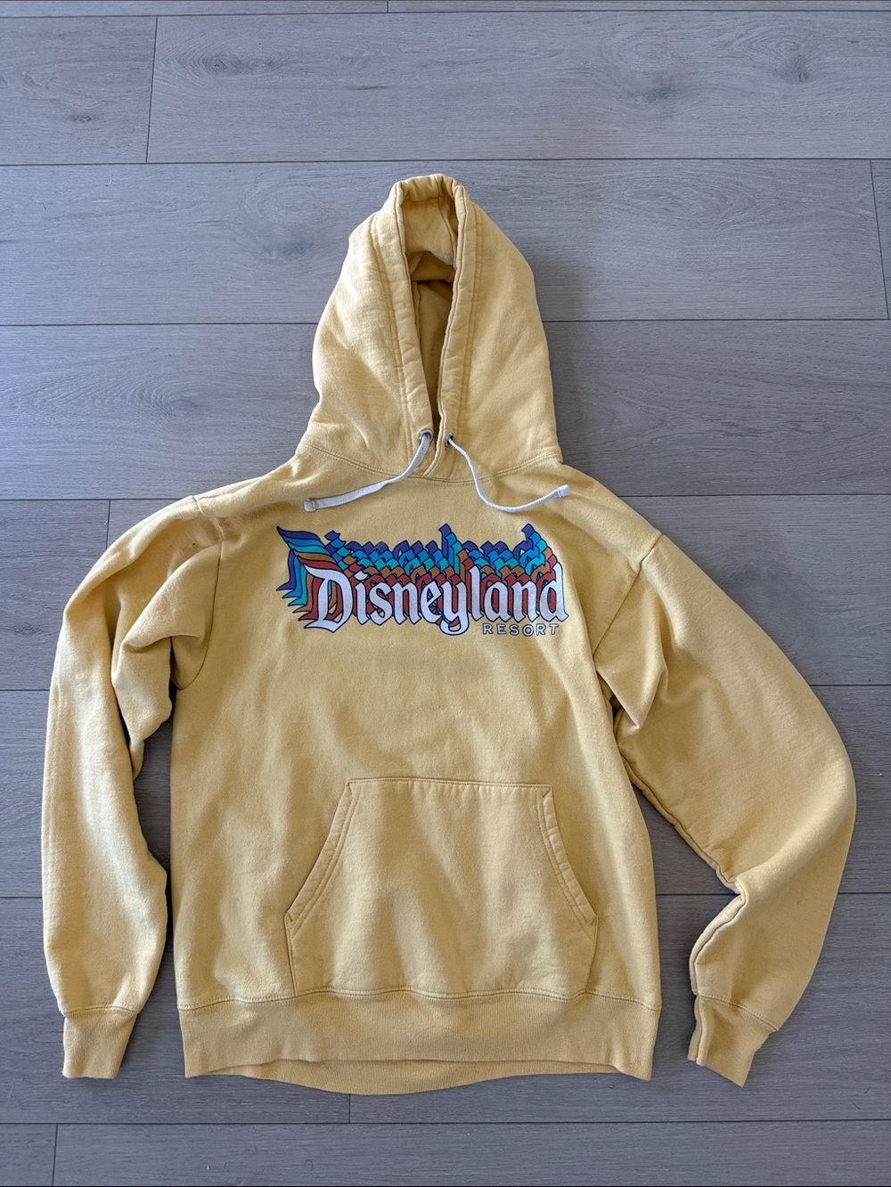 Disney Yellow Fleece Pullover Hoodie